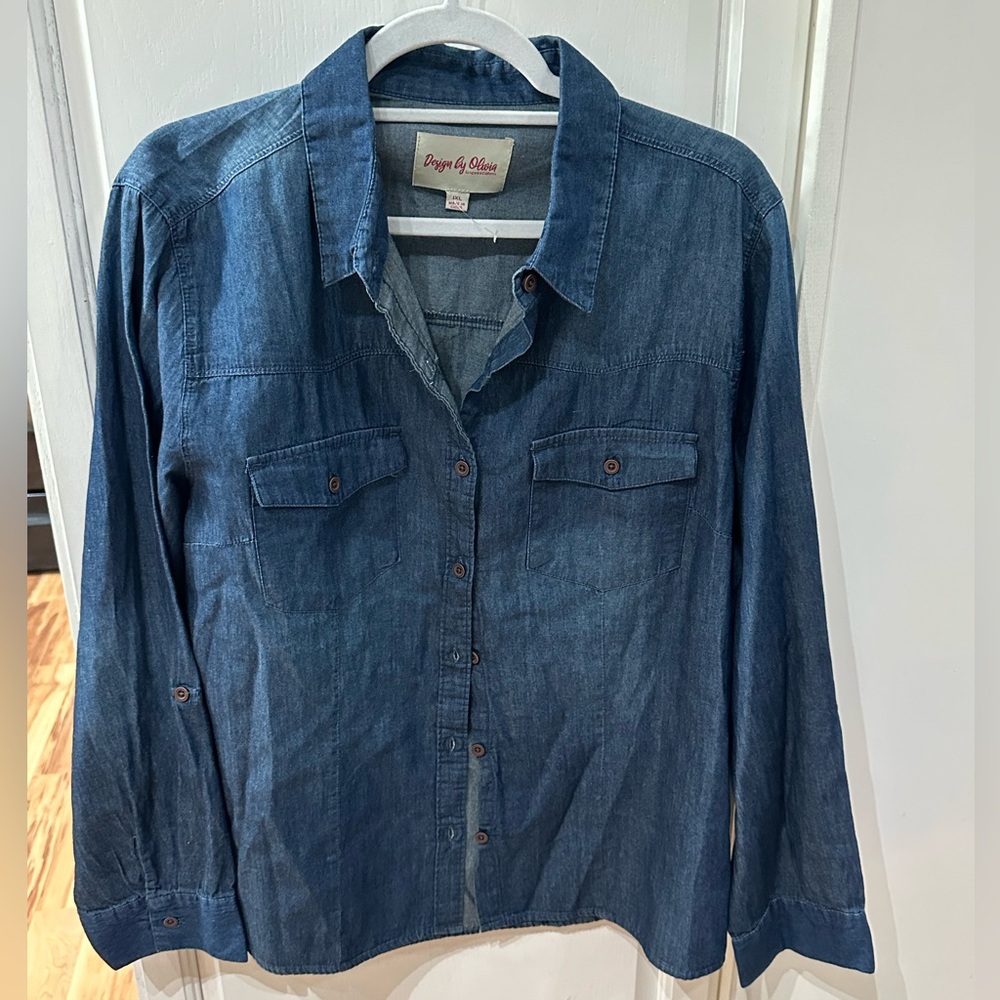 Denim Blue Button Down Shirt